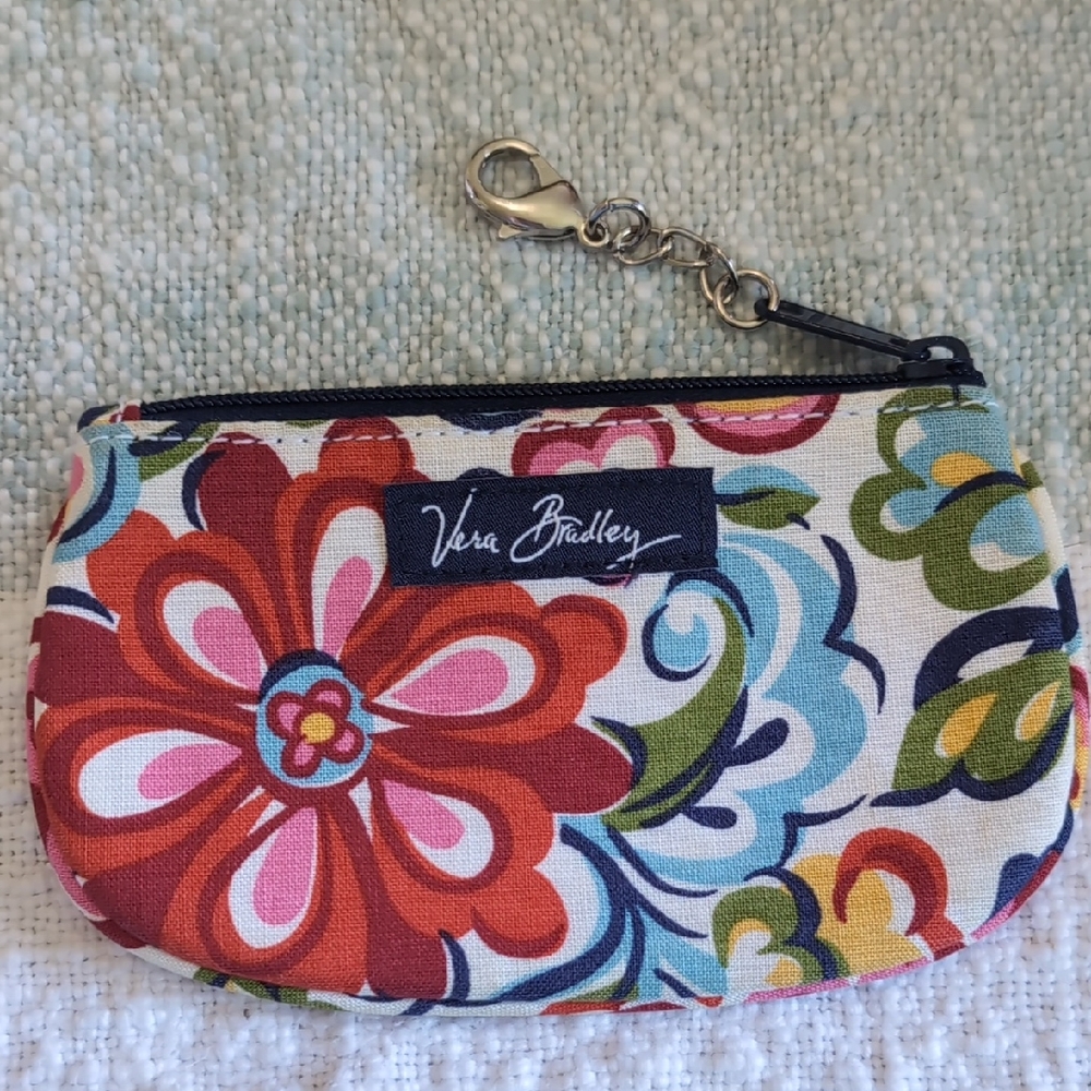 Vera Bradley Red and Blue Floral Cosmetic Case